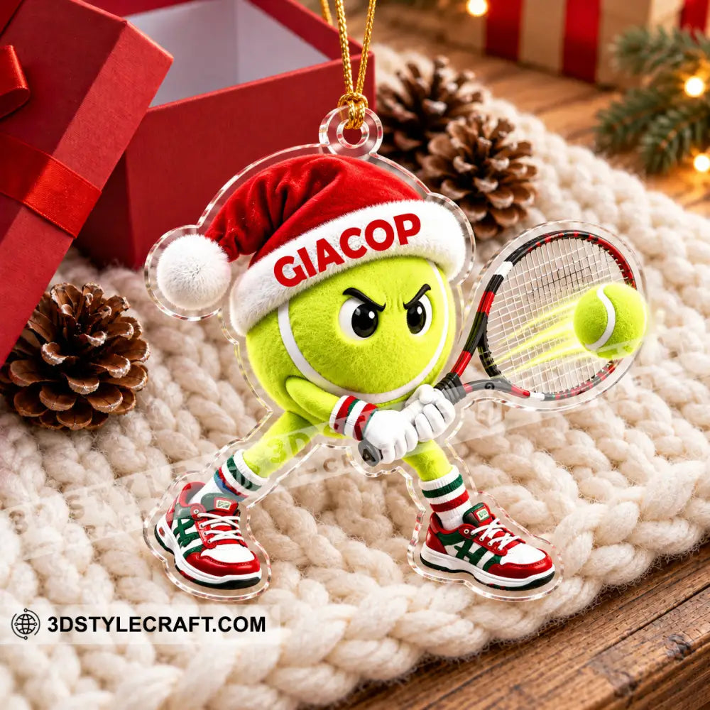 Tennis Home Decor Christmas Ornament Personalized Ornament - Ornament