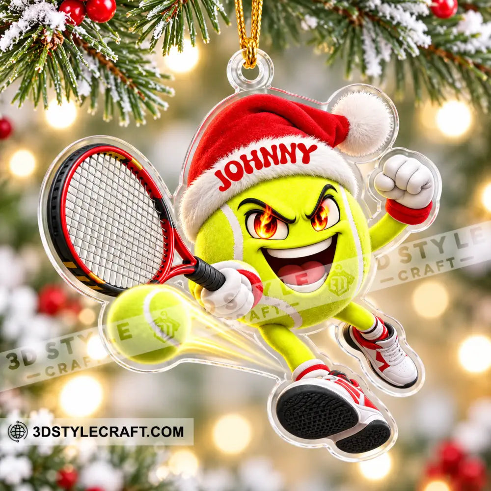 Tennis Home Decor Christmas Ornament Personalized Ornament - Ornament
