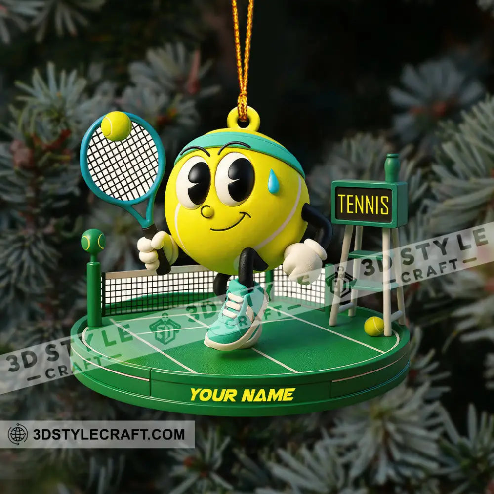 Tennis Home Decor Christmas Ornament Personalized Ornament Ornament