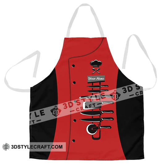 Unisex Apron - Custom Name Apron For Chef - Knife Collection style option 2