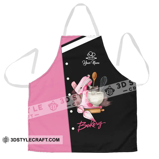 Unisex Apron - Custom Name White Apron - Bakery Apparel style option 2