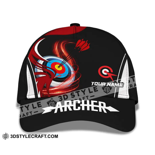 Unisex Cap, Custom Archery Sport Cap, Red Wave style option 2