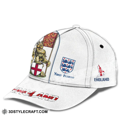 Unisex Cap,  Custom England Football Name Cap, England The Three Lions style option 4