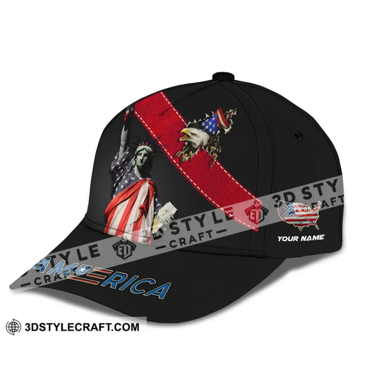 Unisex Cap, Custom Name 3D Cap - America Icon Liberties style option 3
