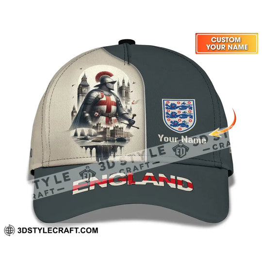 Unisex Cap, Custom Name 3D Cap - England Chevalier Cap style option 1
