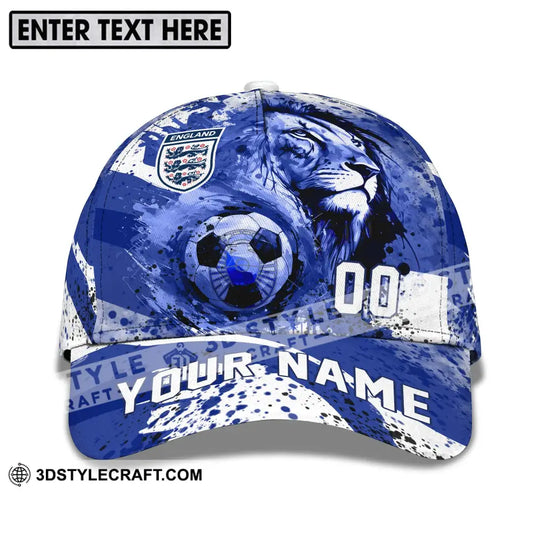 Unisex Cap, Custom Name And Number Cap - England National Team Lion Ball style option 1