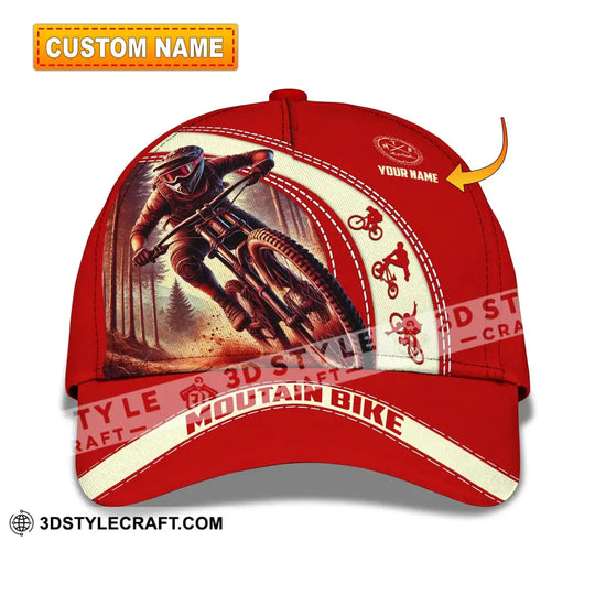 Unisex Cap, Custom Name Mountain Bike Hat style option 1