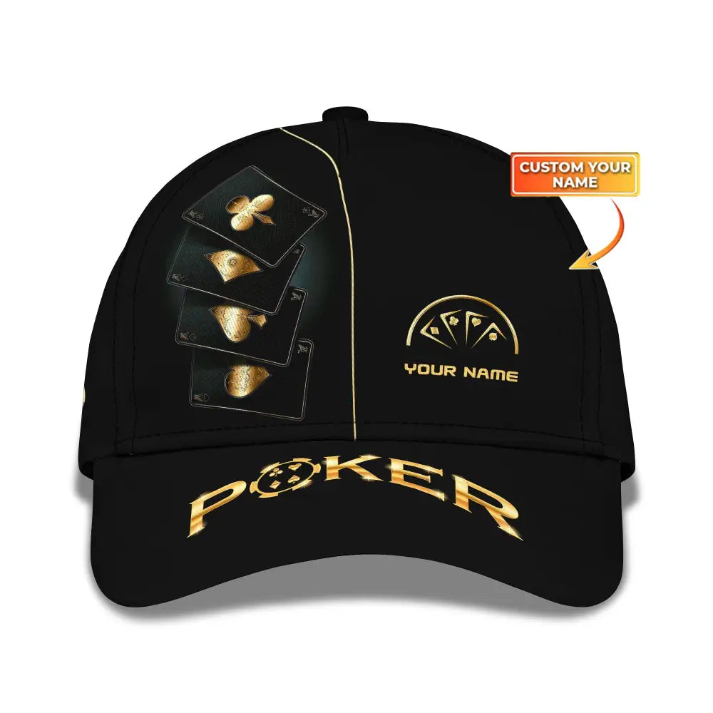 Unisex Cap Custom Name Poker Classic Hat Casino T-Shirt