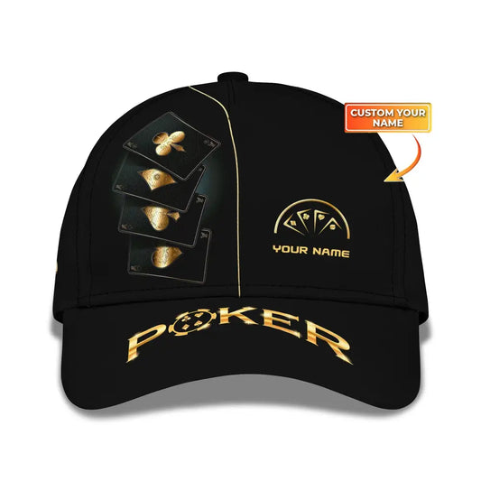 Unisex Cap Custom Name Poker Classic Hat Casino T-Shirt