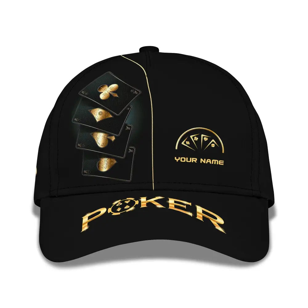 Unisex Cap Custom Name Poker Classic Hat Casino T-Shirt