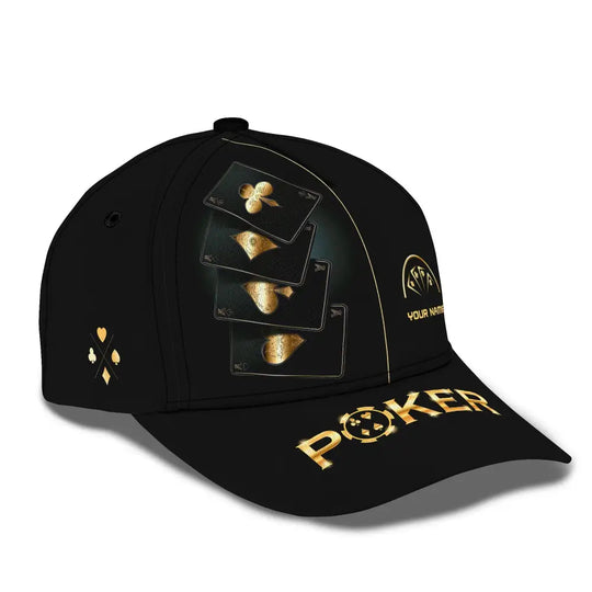 Unisex Cap, Custom Name Poker Classic Cap, Poker Hat, Casino Poker style option 3