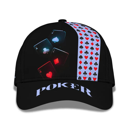 Unisex Cap, Custom Name Poker Classic Cap, Poker Hat, Casino Poker style option 4