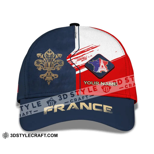 Unisex Cap,  Custom Name Shirt - France Map Cap style option 2