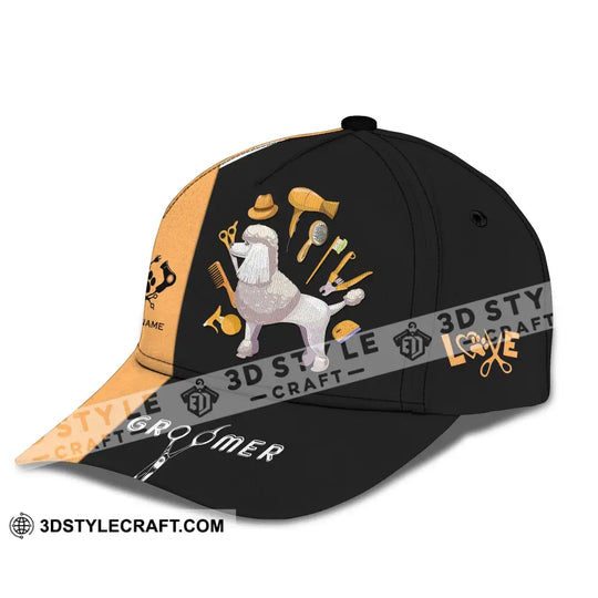 Unisex Cap,  Custom Name Shirt - Gift For Groomer, Custom Groomer Name Cap style option 4