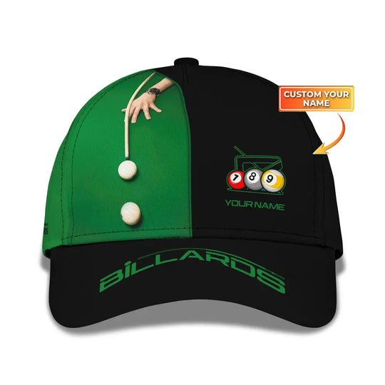 Unisex Cap, Personalized Billiard Classic Cap, Billiard Hat, Gift for Billiard Lovers style option 1