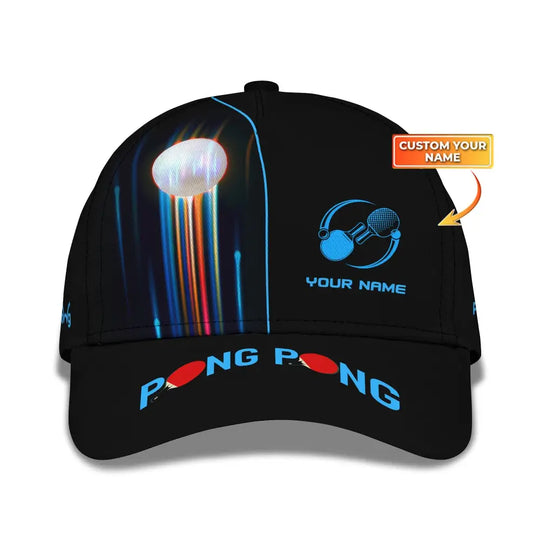 Unisex Classic Cap, Ping Pong Classic Cap, Table Tennis, Ping Pong Club Clothing style option 1