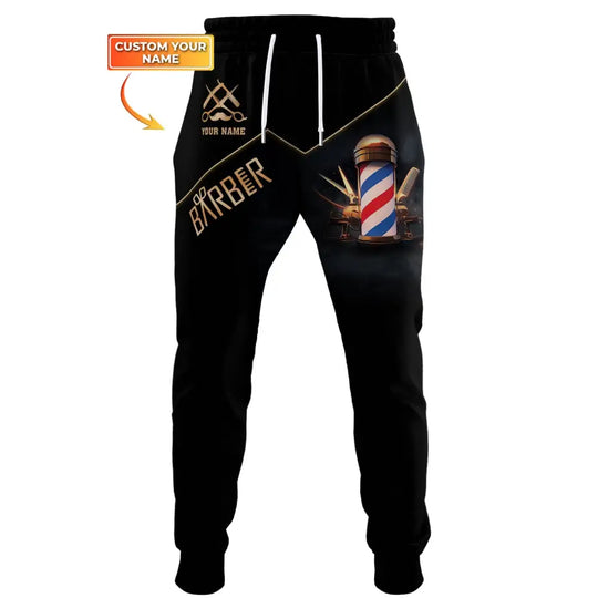 Unisex Clothing, Barber Jogger, Barber Sportwear, Jogger Pant For Men and Women Barber style option 1