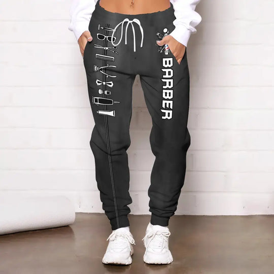 Unisex Clothing, Barber Jogger, Barber Sportwear, Jogger Pant For Men and Women style option 1