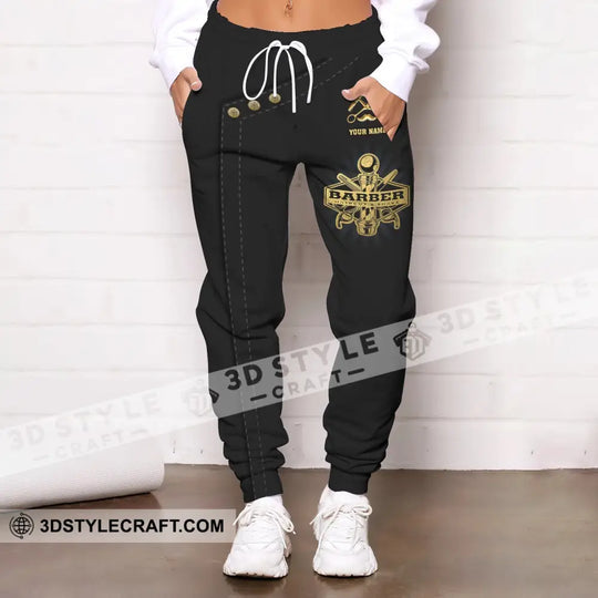 Unisex Clothing, Custom Barber Jogger, Barber Sportwear, Jogger Pants For Men and Women style option 1