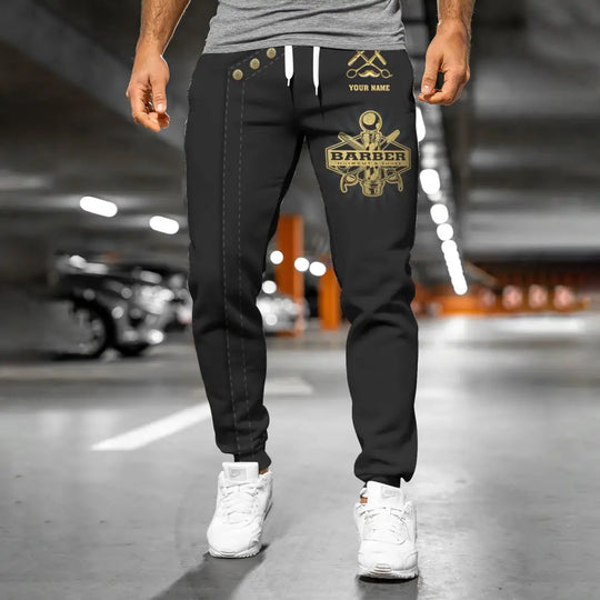 Unisex Clothing, Custom Barber Jogger, Barber Sportwear, Jogger Pants For Men and Women style option 3