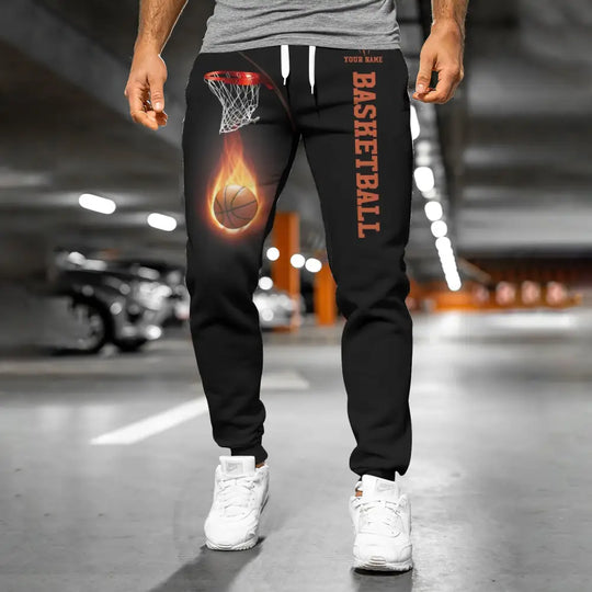 Unisex Clothing, Custom Basketball Jogger, Basketball Jogger Pants, Gift for Basketball Lovers style option 2