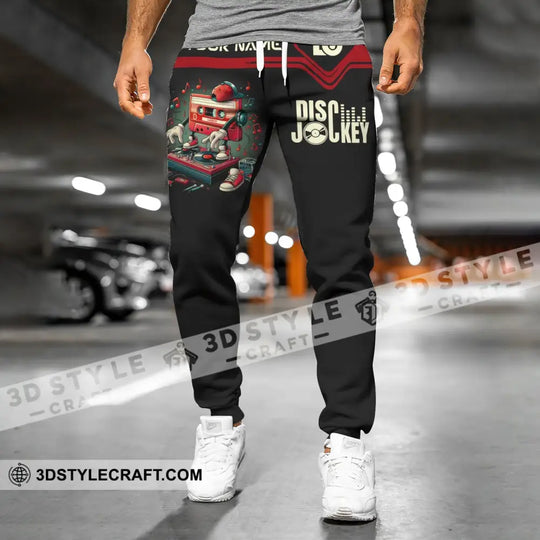 Unisex Clothing, Custom Disc Jockey Jogger, Disc Jockey Jogger Pants, Gift for DJ style option 2