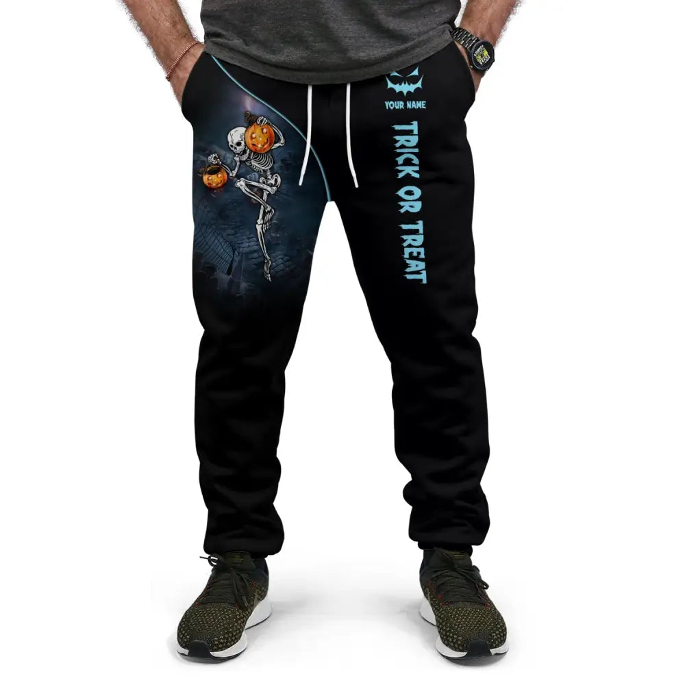 Unisex Clothing Custom Halloween Jogger Trick Or Treat Pants For