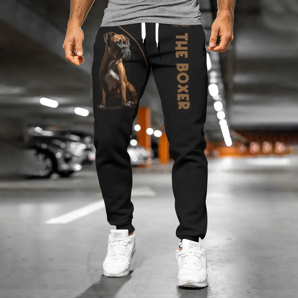 Unisex Clothing Custom Jogger The Boxer Dog Pants For Pet Lovers