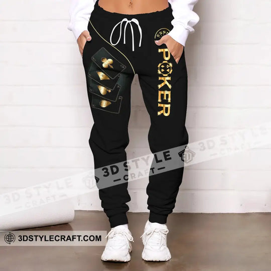 Unisex Clothing, Custom Name Poker Jogger Pants, Poker Pants, Casino Poker style option 4