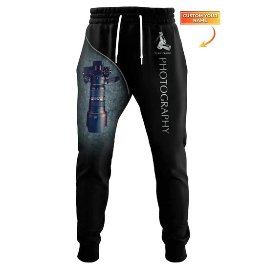 Unisex Clothing, Custom Photography Jogger Pants, Gift for Photographers style option 1