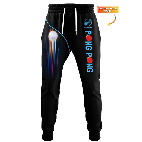 Unisex Clothing, Custom Ping Pong Jogger, Ping Pong Pants, Ping Pong Club Clothing style option 1