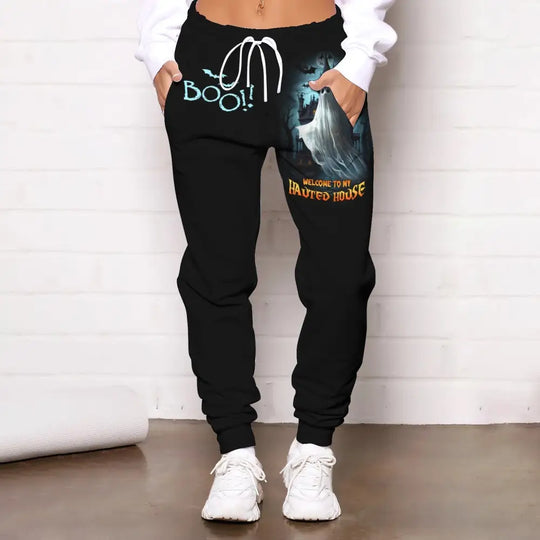 Unisex Clothing, Halloween Jogger, Halloween Sportwear, Jogger Pants For Halloween style option 1