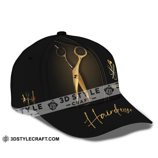 Unisex Hairdresser Cap, Custom Name Hairdresser Classic Cap, Hairstylist Hat style option 3