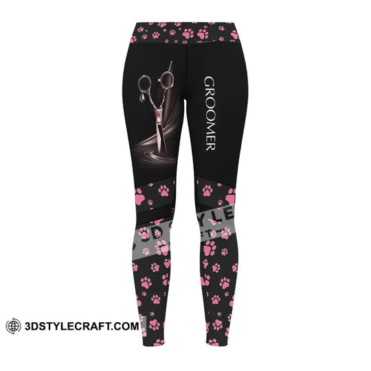 Unisex Pants - 3D Pants - Groomer Paws Legging Pants style option 3