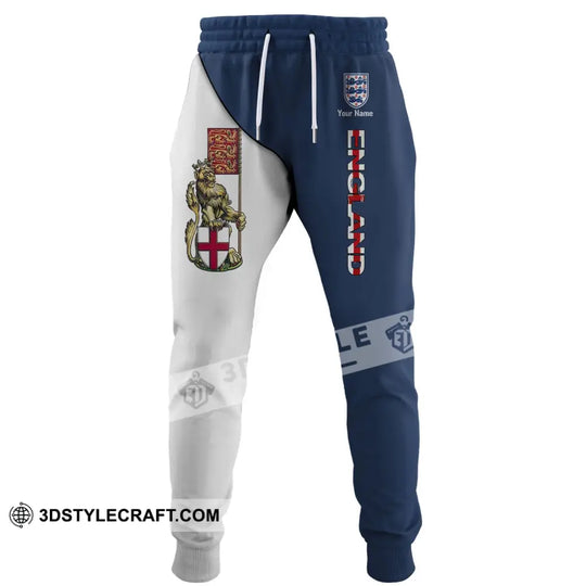 Unisex Pants - Custom England Football Name Pants, England Three Lion style option 2
