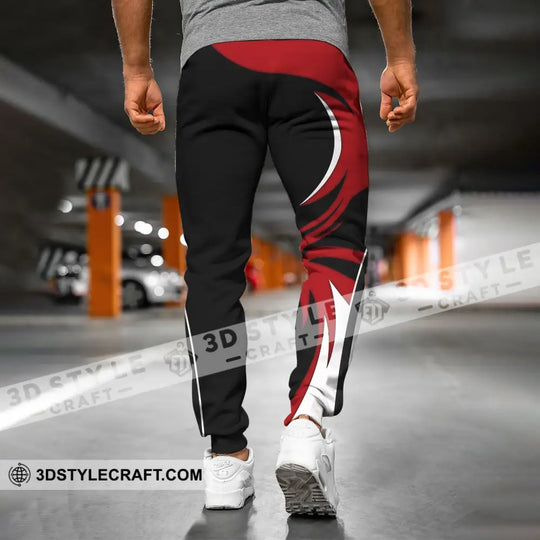Unisex Pants - Custom Name Archery Sport Pants, Red Wave style option 3