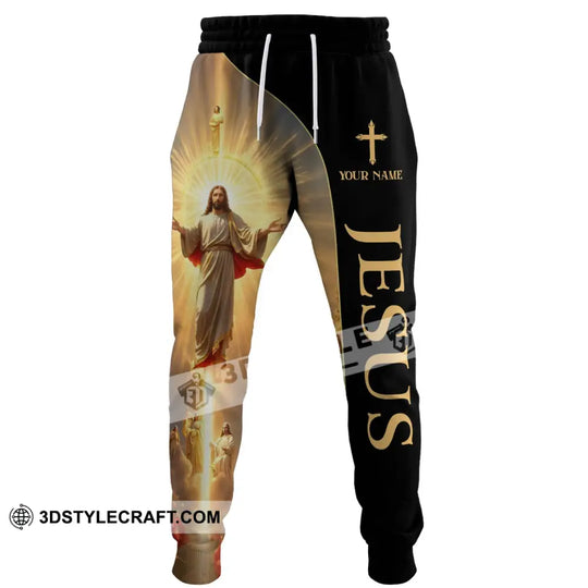 Unisex Pants, Custom Name Jesus Jogger Pants, Gift for Christan style option 2