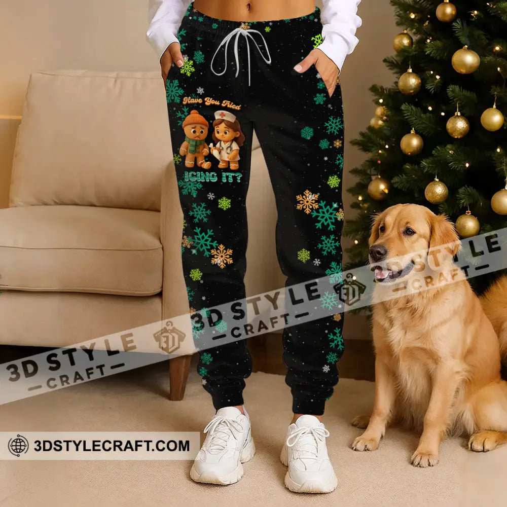 Unisex Pants - Have You Tried Icing It Gingerbread Christmas Design Sport Pants Pants