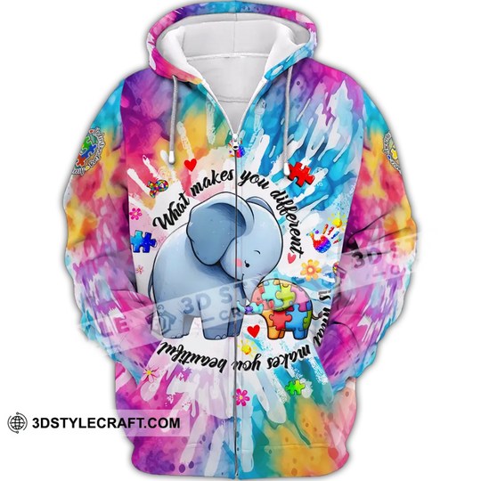 Unisex Shirt - Autism What Make You Different 3D Shirt style option 2