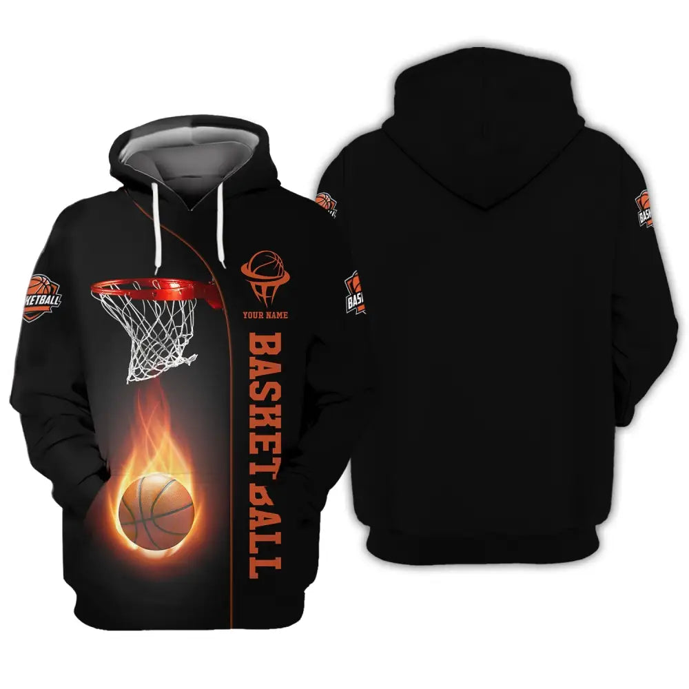 Unisex Shirt Basketball Custom Name T-Shirt Polo Gift For Player Hoodie / S