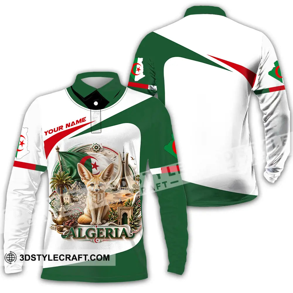 Unisex Shirt - Custom Algeria Shirt - Long Sleeve Polo / S - T-shirt