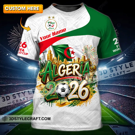 Unisex Shirt - Custom Algeria World Cup 2026 3D Shirt style option 1