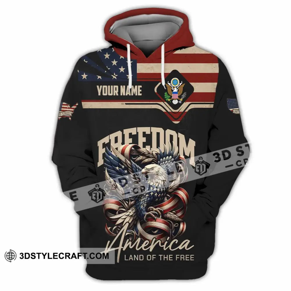 Unisex Shirt - Custom America Land Of The Free 3D Shirt Hoodie / S T-shirt