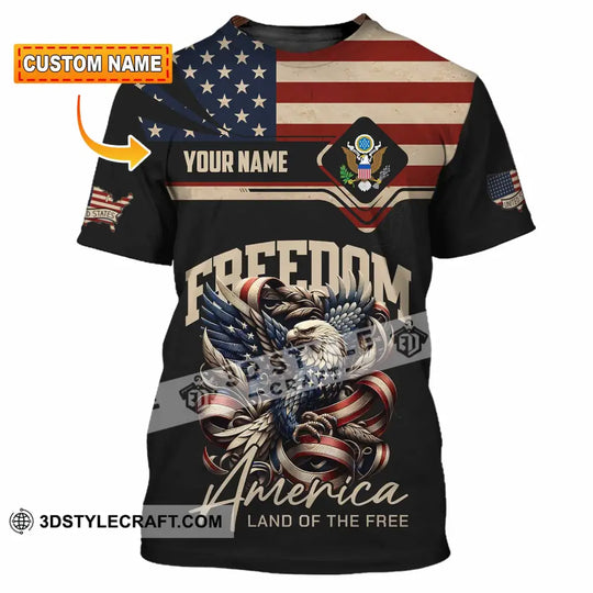 Unisex Shirt - Custom America Land Of The Free 3D Shirt style option 1
