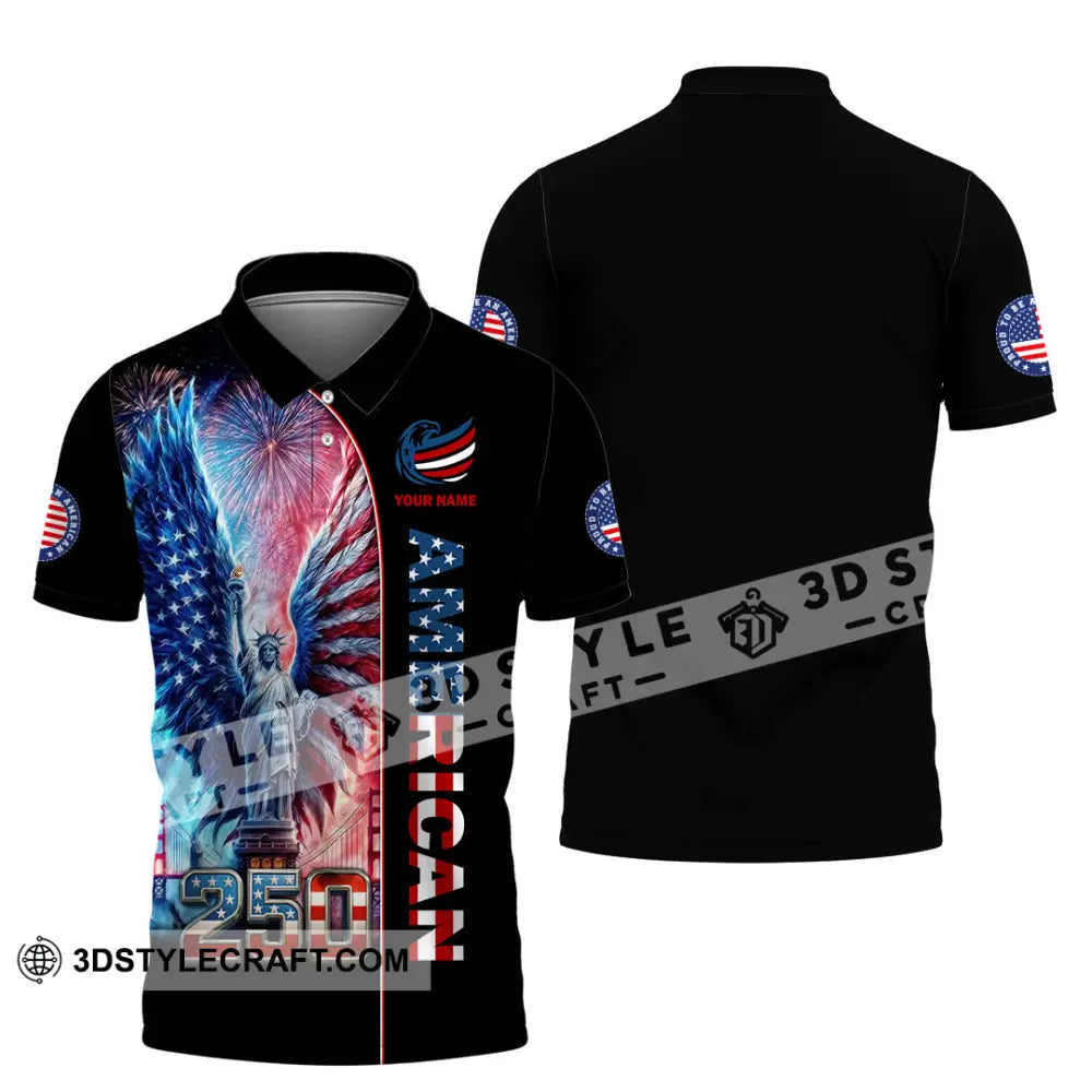 Unisex Shirt - Custom American 250 3D Shirt Polo Shirt / S T-shirt
