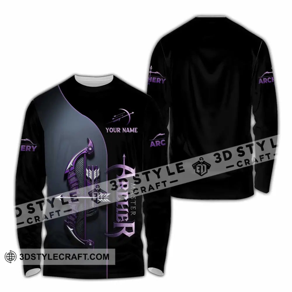 Unisex Shirt - Custom Archer 3D Shirt Long Sleeve Polo / S T-shirt