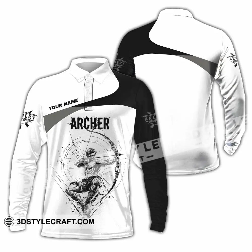 Unisex Shirt - Custom Archer Shirt Long Sleeve Polo / S T-shirt