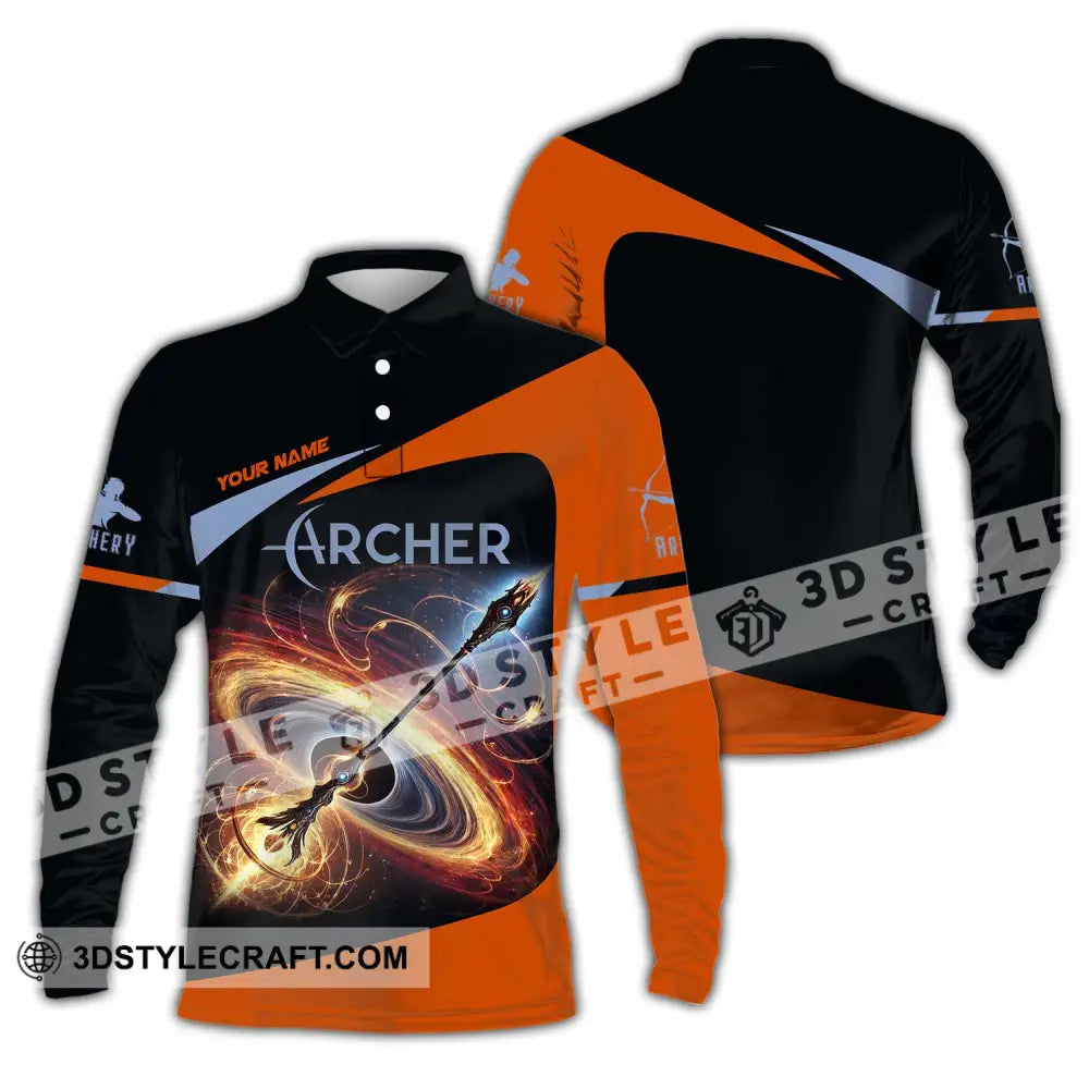 Unisex Shirt - Custom Archer Shirt Long Sleeve Polo / S T-shirt