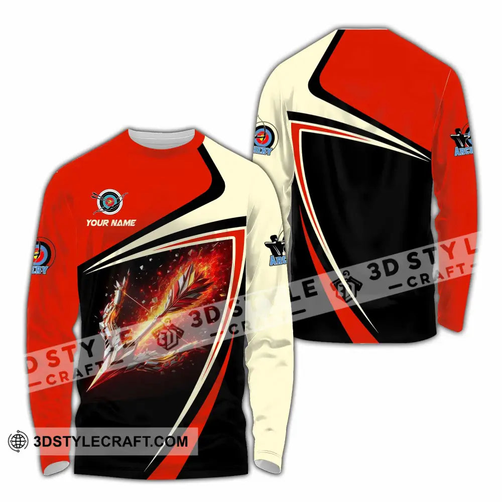 Unisex Shirt - Custom Archery 3D Shirt Long Sleeve Shirt / S T-shirt