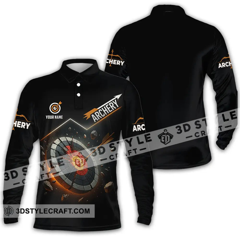 Unisex Shirt - Custom Archery Shirt Long Sleeve Polo / S T-shirt